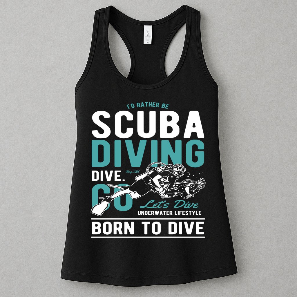I'd Rather Be Scuba Diving Scuba Diving Diver Dive Womens Tank Top