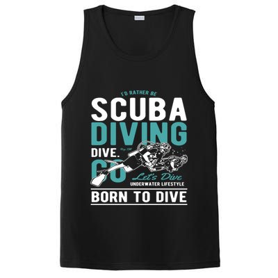 I'd Rather Be Scuba Diving Scuba Diving Diver Dive PosiCharge Competitor Tank