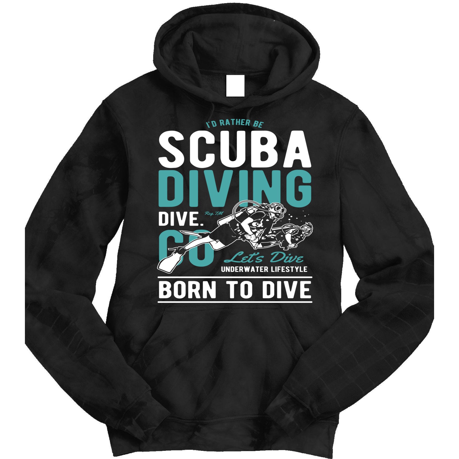 I'd Rather Be Scuba Diving Scuba Diving Diver Dive Tie Dye Hoodie