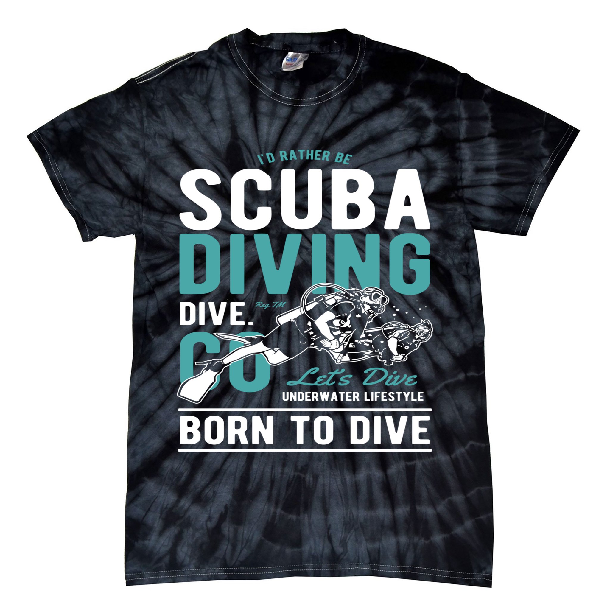 I'd Rather Be Scuba Diving Scuba Diving Diver Dive Tie-Dye T-Shirt