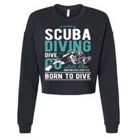 I'd Rather Be Scuba Diving Scuba Diving Diver Dive Cropped Pullover Crew