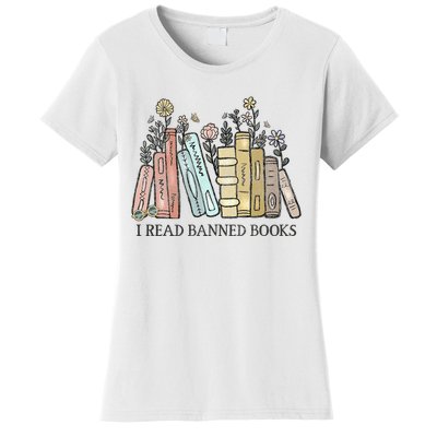 I Read Banned Books Lovers Vintage Funny Book Readers Women's T-Shirt