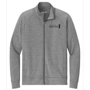 ID Rather Be Playing Golf Golfer Golfing Stretch Full-Zip Cadet Jacket