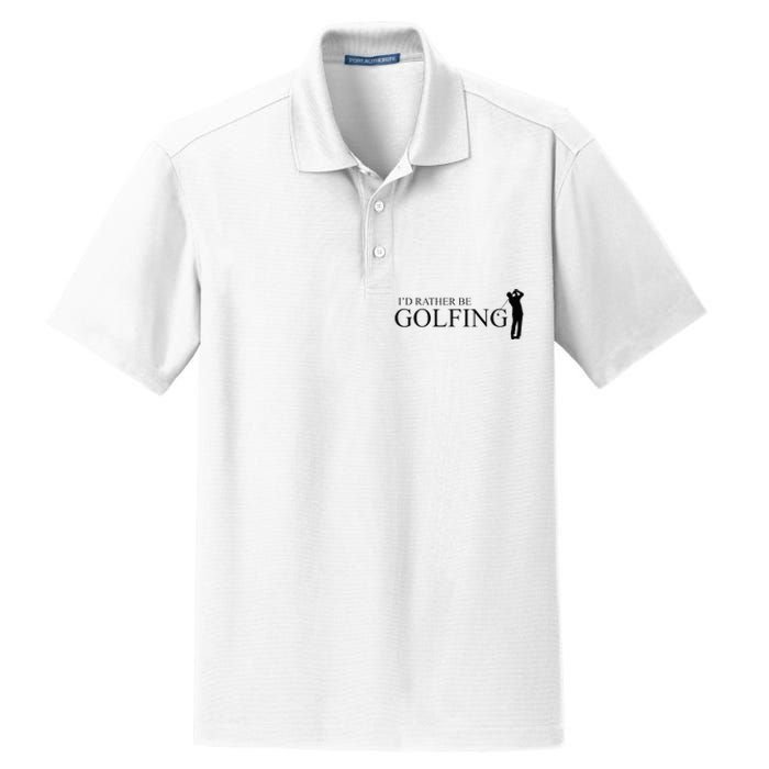 ID Rather Be Playing Golf Golfer Golfing Dry Zone Grid Polo