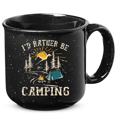 ID Rather Be Camping Design Funny Camping Lover Campers 15oz Campfire Ceramic Mug