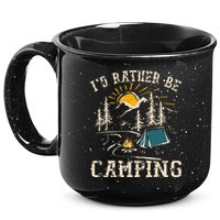 ID Rather Be Camping Design Funny Camping Lover Campers 15oz Campfire Ceramic Mug
