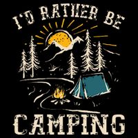 ID Rather Be Camping Design Funny Camping Lover Campers Youth Performance Sprint T-Shirt