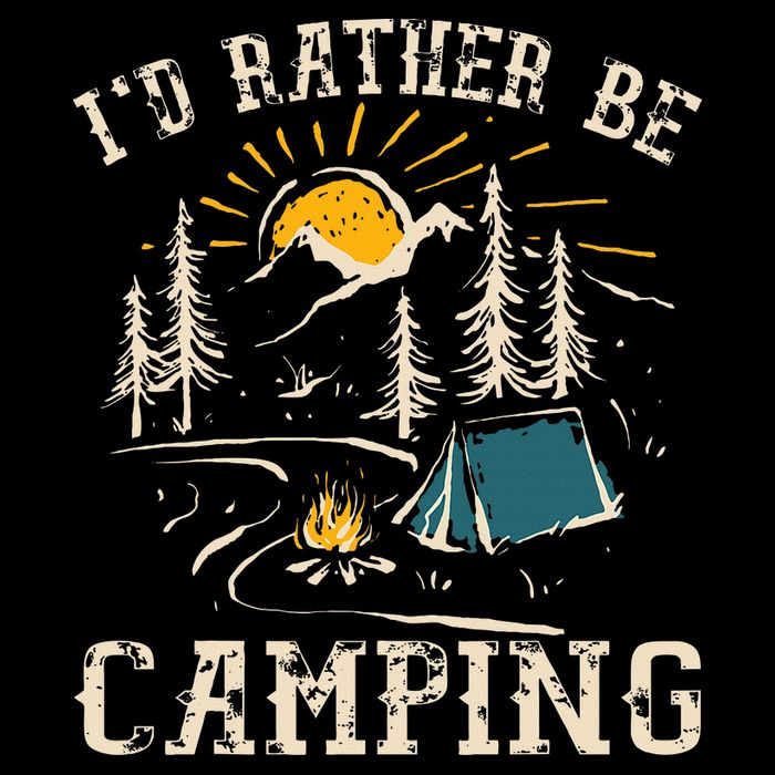 ID Rather Be Camping Design Funny Camping Lover Campers Youth Performance Sprint T-Shirt