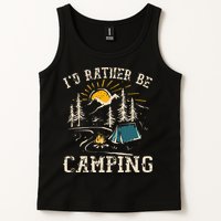 ID Rather Be Camping Design Funny Camping Lover Campers Tank Top