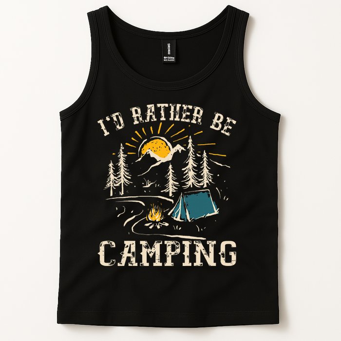 ID Rather Be Camping Design Funny Camping Lover Campers Tank Top
