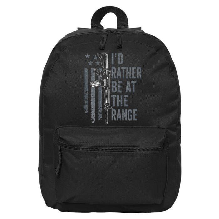 I'd Rather Be At The Gun Range Funny Guns Owner 16 in Basic Backpack