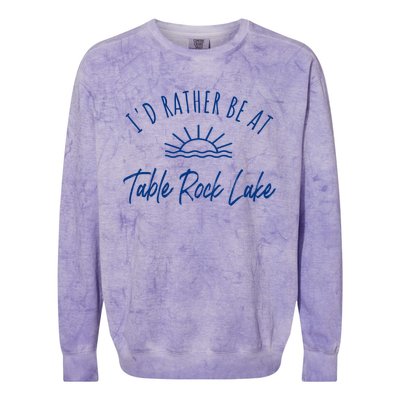 Id Rather Be At Table Rock Lake Boating Fishing Gift Idea Gift Colorblast Crewneck Sweatshirt