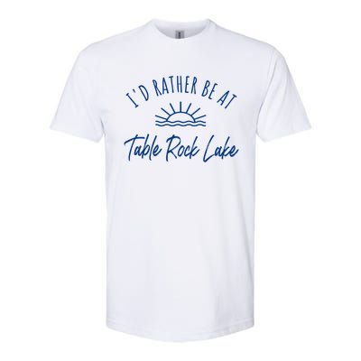 Id Rather Be At Table Rock Lake Boating Fishing Gift Idea Gift Softstyle CVC T-Shirt