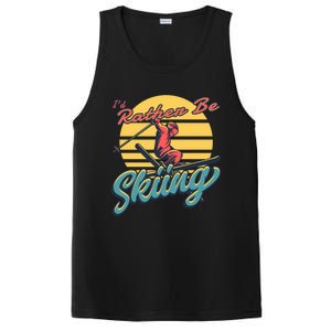 Id Rather Be Skiing Skier Gift Funny Skiing Gift PosiCharge Competitor Tank