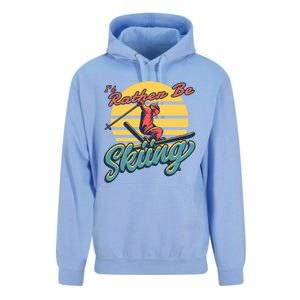 Id Rather Be Skiing Skier Gift Funny Skiing Gift Unisex Surf Hoodie