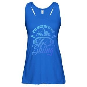 Id Rather Be Skiing Holiday Ski Winter Sport Gift Ladies Essential Flowy Tank