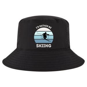 I'd Rather Be Skiing Downhill Skiing Family Winter Vacation Gift Cool Comfort Performance Bucket Hat