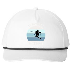 I'd Rather Be Skiing Downhill Skiing Family Winter Vacation Gift Snapback Five-Panel Rope Hat