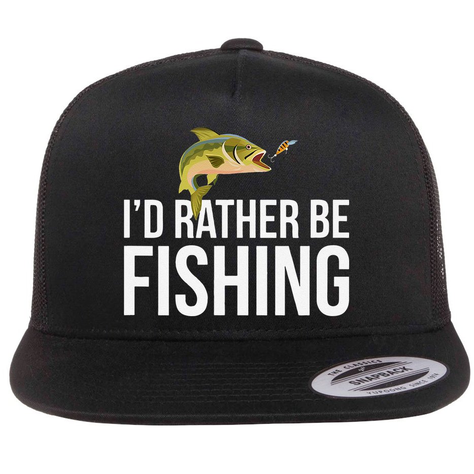 Id Rather Be Fishing Flat Bill Trucker Hat