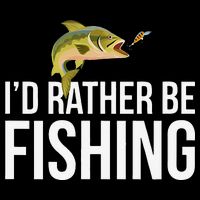 Id Rather Be Fishing Flat Bill Trucker Hat