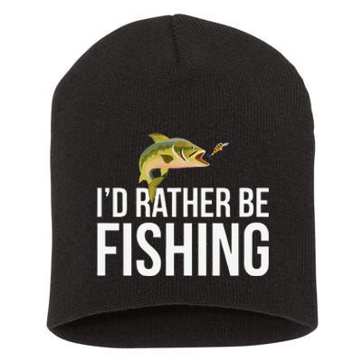 Id Rather Be Fishing Short Acrylic Beanie