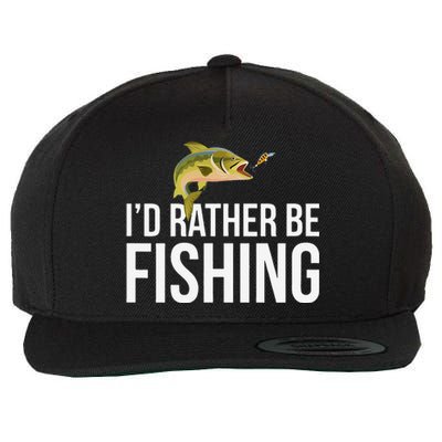 Id Rather Be Fishing Wool Snapback Cap