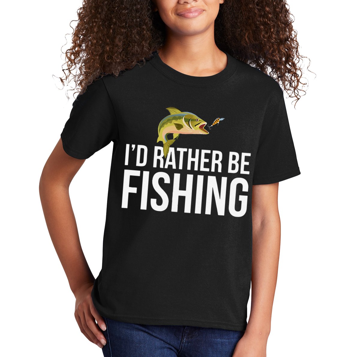 Id Rather Be Fishing Kids T-Shirt