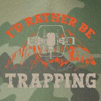 ID Rather Be Trapping Trap Hunting Trapper Legacy Tie Dye Trucker Hat