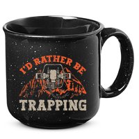ID Rather Be Trapping Trap Hunting Trapper 15oz Campfire Ceramic Mug