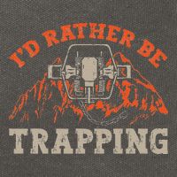 ID Rather Be Trapping Trap Hunting Trapper Cotton Canvas Backpack
