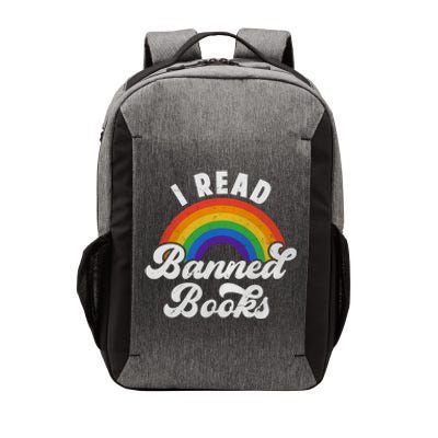 I Read Banned Books Retro Literature Rainbow Reading Vintage Gift Vector Backpack