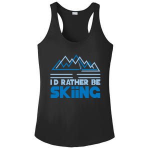 Id Rather Be Skiing Ladies PosiCharge Competitor Racerback Tank