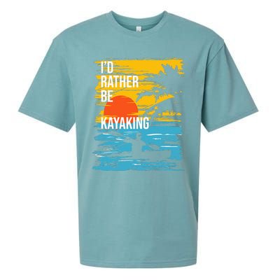 I'd Rather Be Kayaking Funny Kayak Kayaker Sueded Cloud Jersey T-Shirt