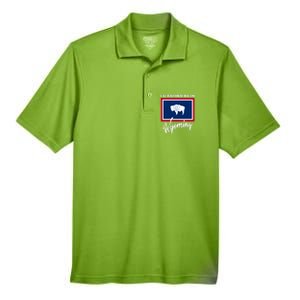 I'd Rather Be In Wyoming Men's Origin Performance Pique Polo