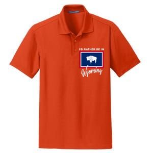 I'd Rather Be In Wyoming Dry Zone Grid Polo