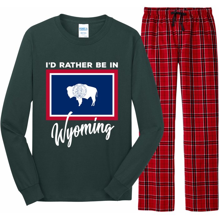 I'd Rather Be In Wyoming Long Sleeve Pajama Set