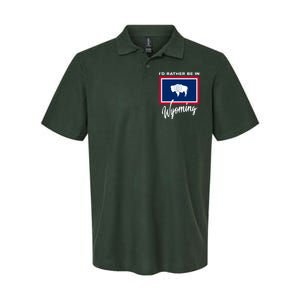 I'd Rather Be In Wyoming Softstyle Adult Sport Polo