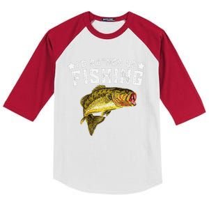 Id Rather Be Fishing Fishermen Loving Fish Lake River Mode Kids Colorblock Raglan Jersey