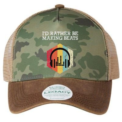 ID Rather Be Making Beats Beat Makers Music Producer Legacy Tie Dye Trucker Hat