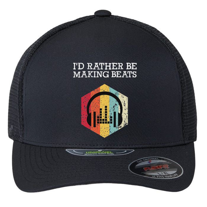ID Rather Be Making Beats Beat Makers Music Producer Flexfit Unipanel Trucker Cap