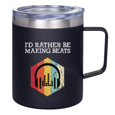 ID Rather Be Making Beats Beat Makers Music Producer 12oz Stainless Steel Coffee Mug