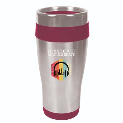 ID Rather Be Making Beats Beat Makers Music Producer 16oz Travel Tumbler