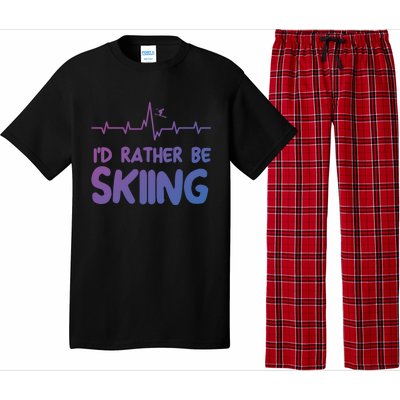 Id Rather Be Skiing Skier Gift Pajama Set