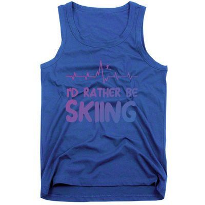 Id Rather Be Skiing Skier Gift Tank Top