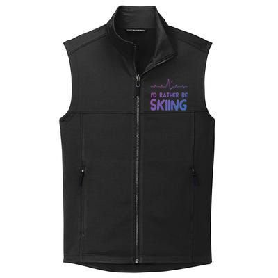 Id Rather Be Skiing Skier Gift Collective Smooth Fleece Vest