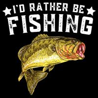 I'd Rather be Fishing Fisher Loving Fish Lake River Mode Sustainable Bucket Hat