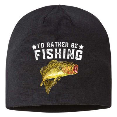 I'd Rather be Fishing Fisher Loving Fish Lake River Mode Sustainable Beanie