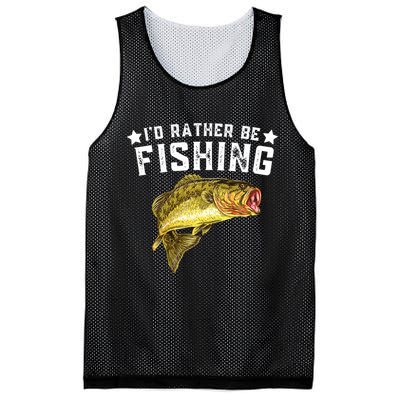 I'd Rather be Fishing Fisher Loving Fish Lake River Mode Mesh Reversible Basketball Jersey Tank