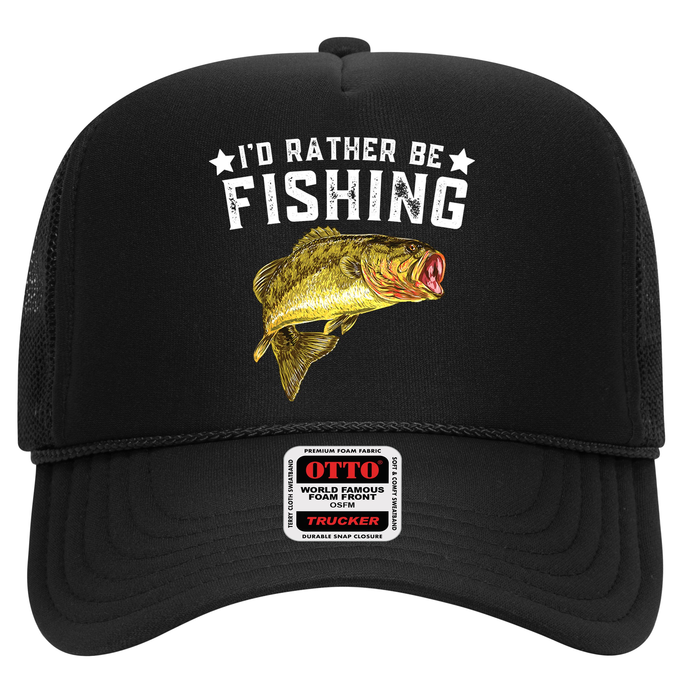 I'd Rather be Fishing Fisher Loving Fish Lake River Mode Hat