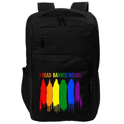 I Read Banned Books Week Rainbow LGBT Book Lover Teacher Impact Tech Backpack